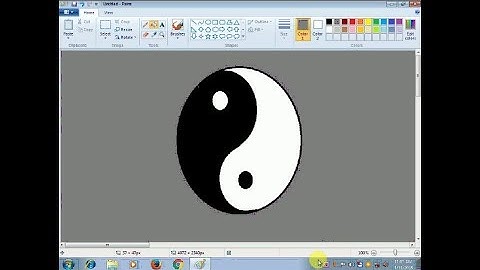 How To Draw Ying-Yang Logo in MS Paint from Scratch!
