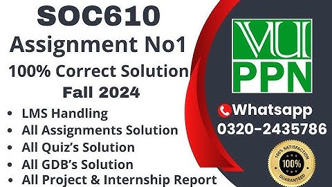 SCO610 Assignment 1 100% Correct Solution Fall 2024 SOC610 Assignment 1 Solution 2024 #sco610