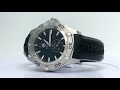 TAG HEUER AQUARACER WAF1014.FT8010 41mm Quartz Grande Date Black Rubber Strap