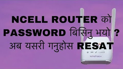 how to resat ncell router password