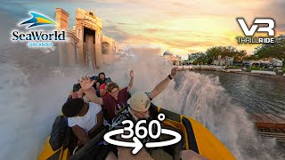 VR 360 JOURNEY TO ATLANTIS Seaworld Orlando - unique Water hybrid VR Roller Coaster ride POV