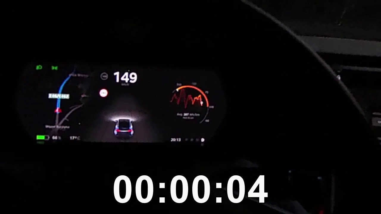 Tesla X 100D acceleration 100-200 km/h