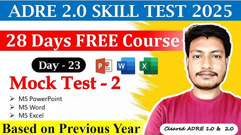 ADRE Skill Test 2025 || Mock Test -2 || HS Level || Maths Plus Assam