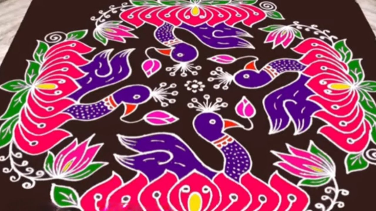 Easy lotus 🪷 kolam 😊# archus family 😊# pls subscribe & like, share 