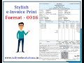 (Buy TDL Source Code Only Rs.360) Stylish e-Invoice Print 0016 With Colorful Company Name Signature