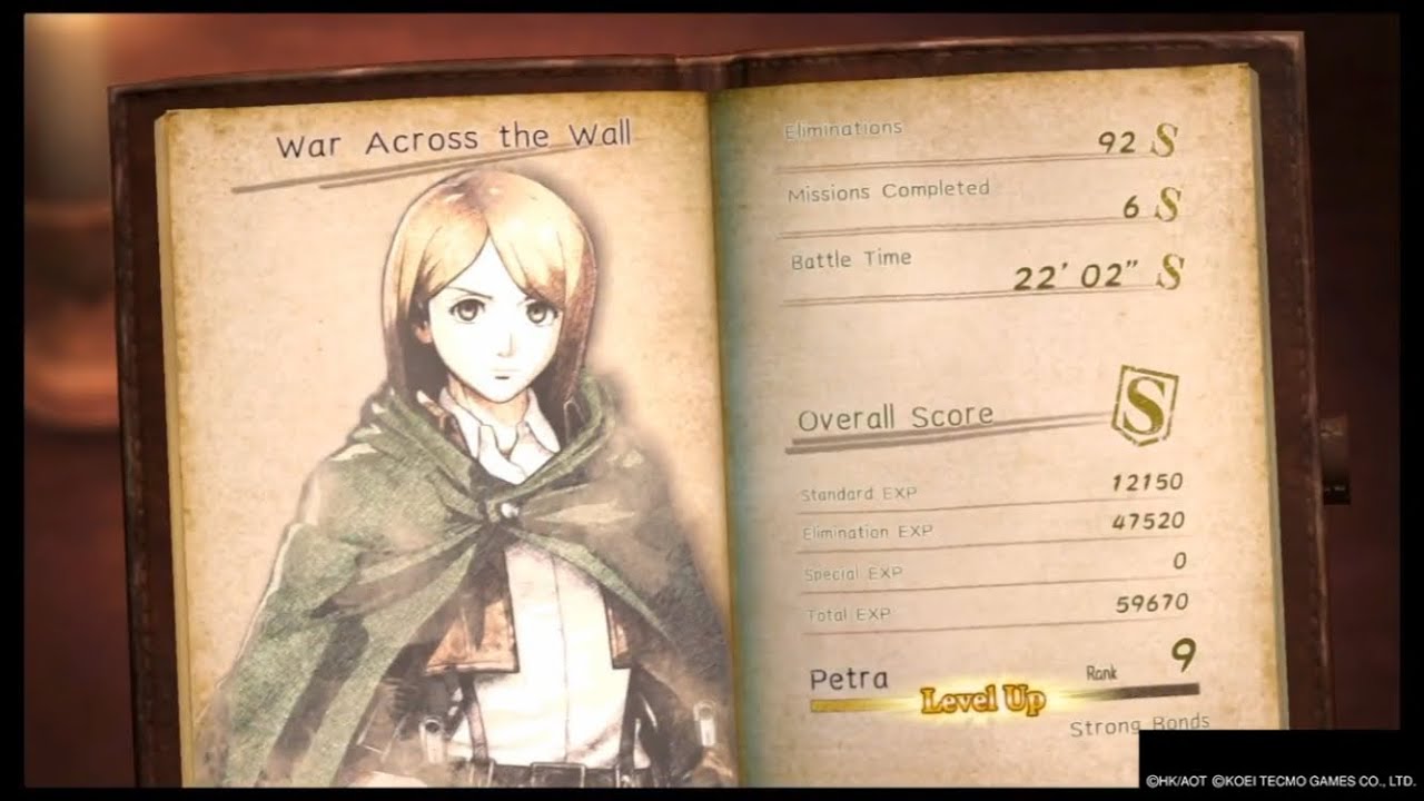 Attack on Titan 2 - Fast leveling Patch 1.05