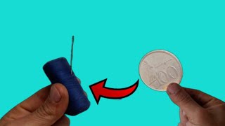 threading a needle using coins: an easy way to thread a needle that many did not know