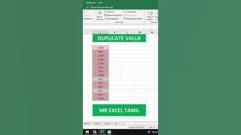 How to Remove Duplicates in Excel Explained in Tamil