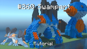 How to build a Pokémon Swampert statue in Minecraft (Tutorial)