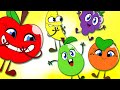 Five Cute Fruits Song | Learn Fruits For Kids | HooplaKidz Nursery Rhymes