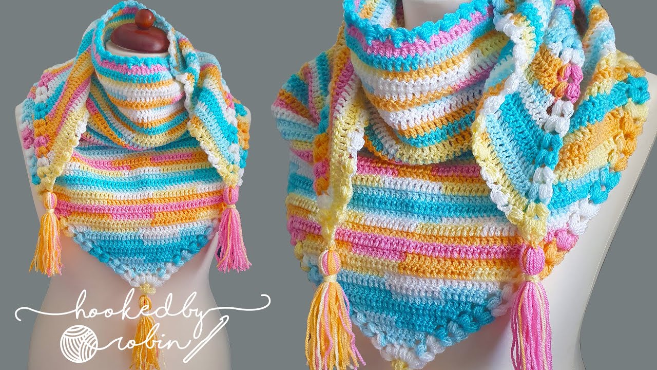 Crochet Bobble Stitch Shawl - Free Crochet Pattern » Colour Ceilidh Crochet