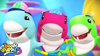 Five Little Baby Sharks Song + More Children Nursery...