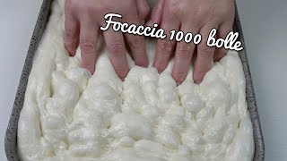 FOCACCIA 1000 BUBBLES Single dough  WITHOUT KNEADING  !