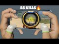 56 KILLS in 2 MATCH🔥 Fastest player | Handcam video ♥️ pubg 5 finger + gyroscope 😍 | pubgm (bgmi)