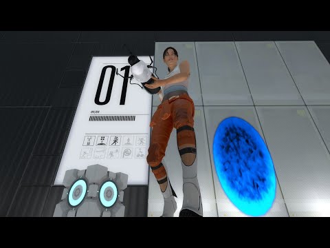 Portal 2 but Player Size is Random