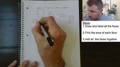 Surface Area of a Triangular Prism Example #2