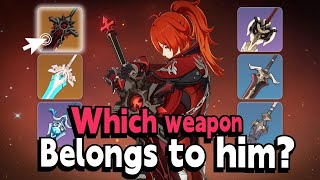 Which weapon is the canon one for each genshin character?