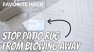 How to Stop Outdoor Patio Rug from Blowing Away or Curling from Wind - Favorite Rug Gripper
