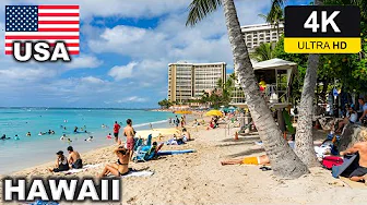 【4K】WAIKIKI Walking Tour / 🇺🇸 Hawaii