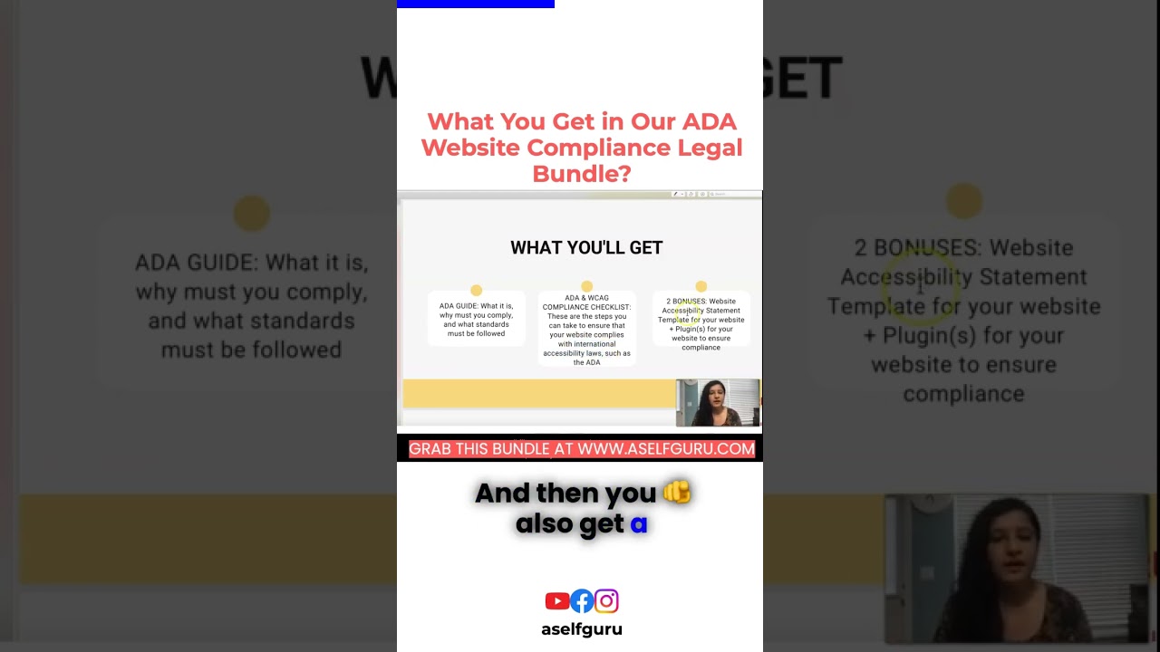 ADA Website Compliance Legal Bundle (from a lawyer) 