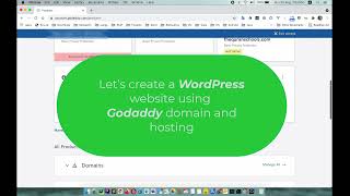installing a new wordpress website on godaddy hosting using godaddy domain