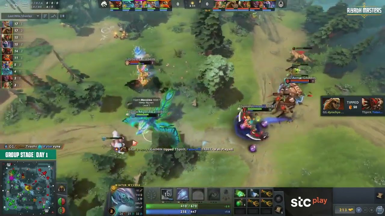 Casters laughs after Yatoro tries to micro his courier but Seleri still kills it