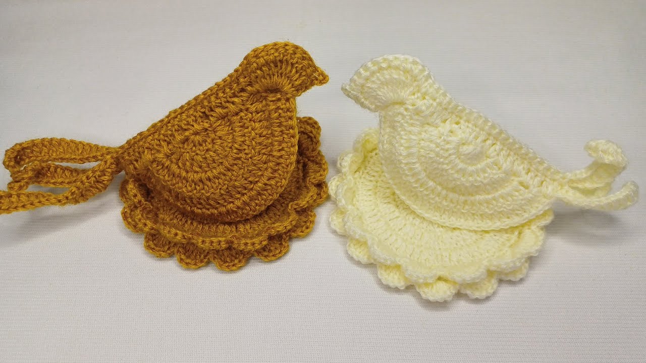 حامل يد البراد جد سهل على شكل طائر مع المفرش على شكل عش (الجزء 1) #teapot holders