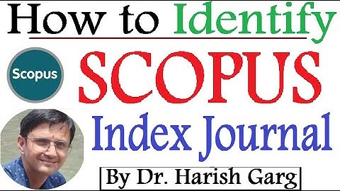 How to Identify SCOPUS Index Journals