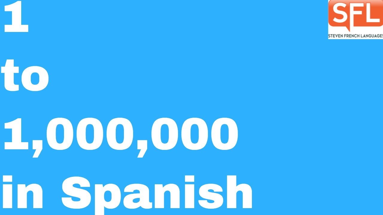 how to say 1 million in spanish