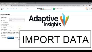 How to Import Data into Adaptive Insights Sheets