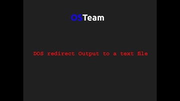 DOS redirect Output to a text file