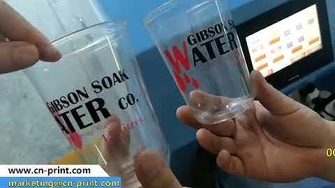 plastic cup multi colors servo system screen printing