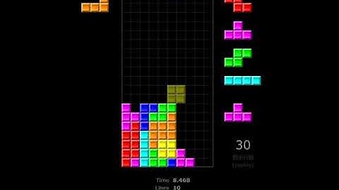 【Tetris 40 lines in 23.17 secs】 4.44 PPS 4 WIDE sprint by z2sam
