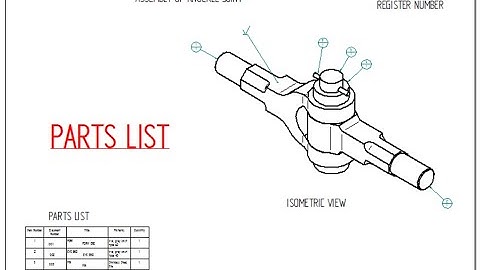 PARTS LIST - SOLIDEDGE