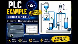 PLC Example Explained Step by Step | Complete PLC Solution for Tank Control