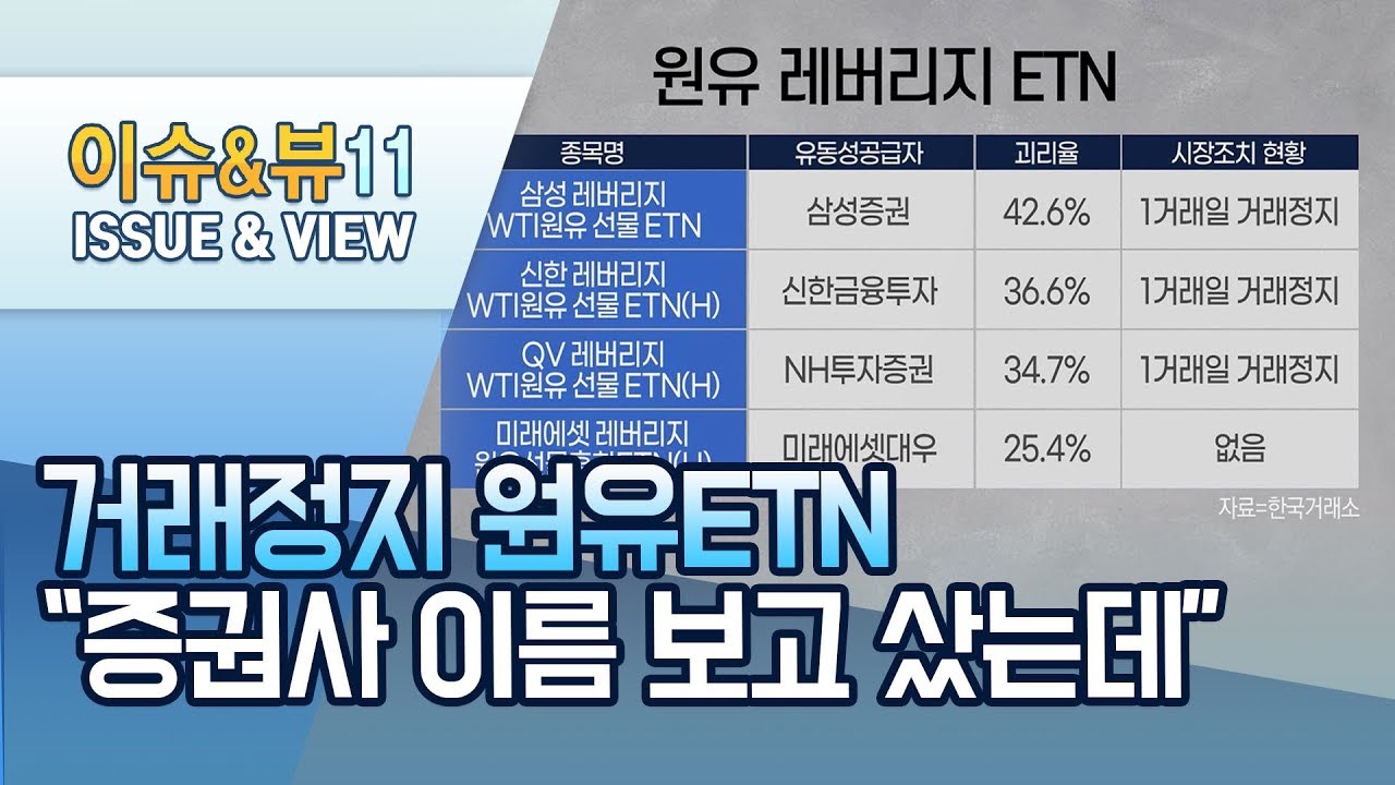 거래정지 원유ETN…