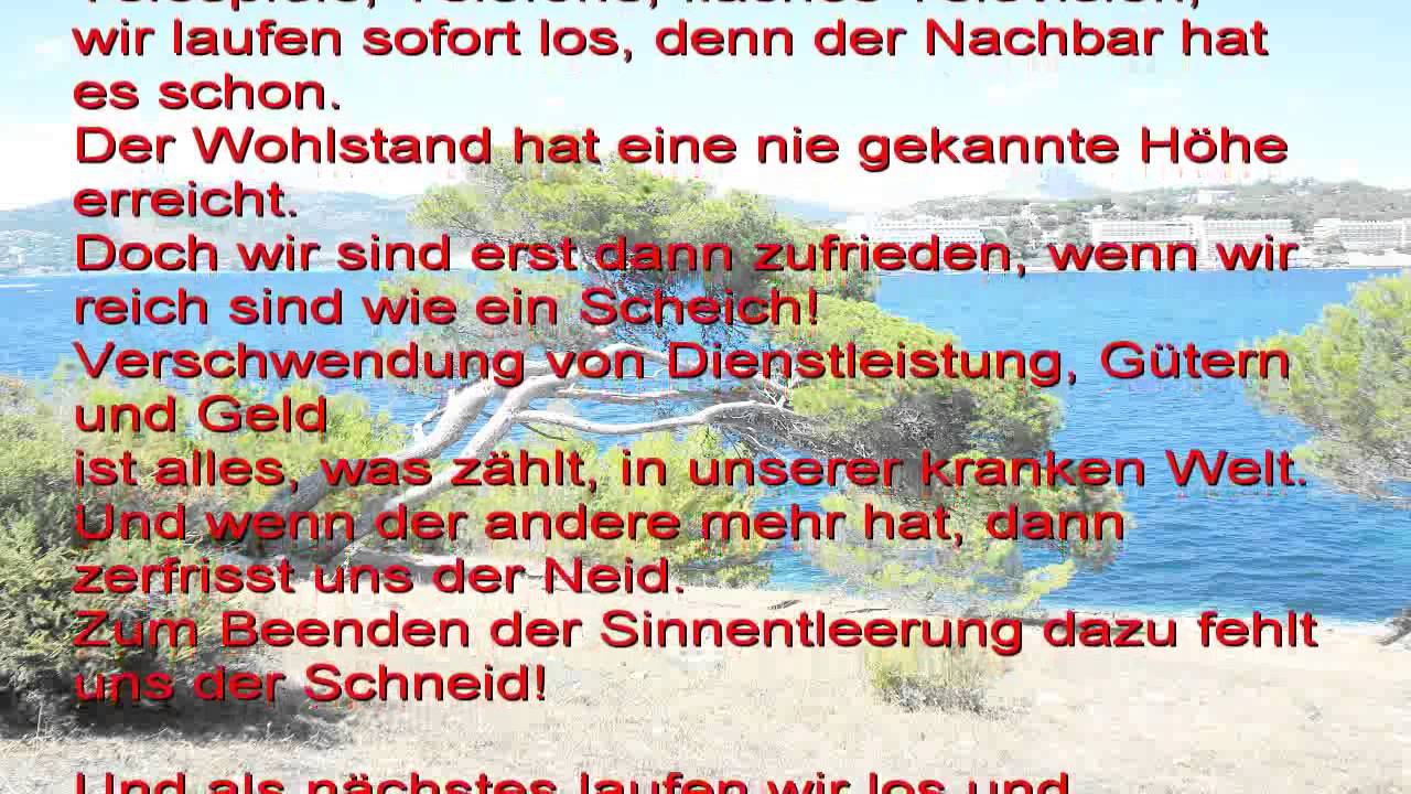 Noch Ein Gedicht Zufriedenheit Statt Depression Youtube