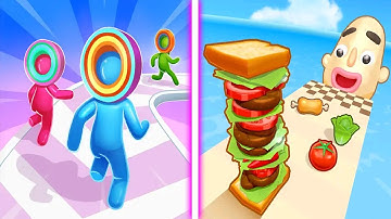 Layer Man 3D Vs Sandwich Runner - Satisfying ASMR Gameplay