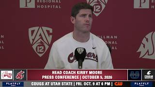 WSU Football: Kirby Moore and Student-Athletes | Utah State Week Press Conference | 10/5/26