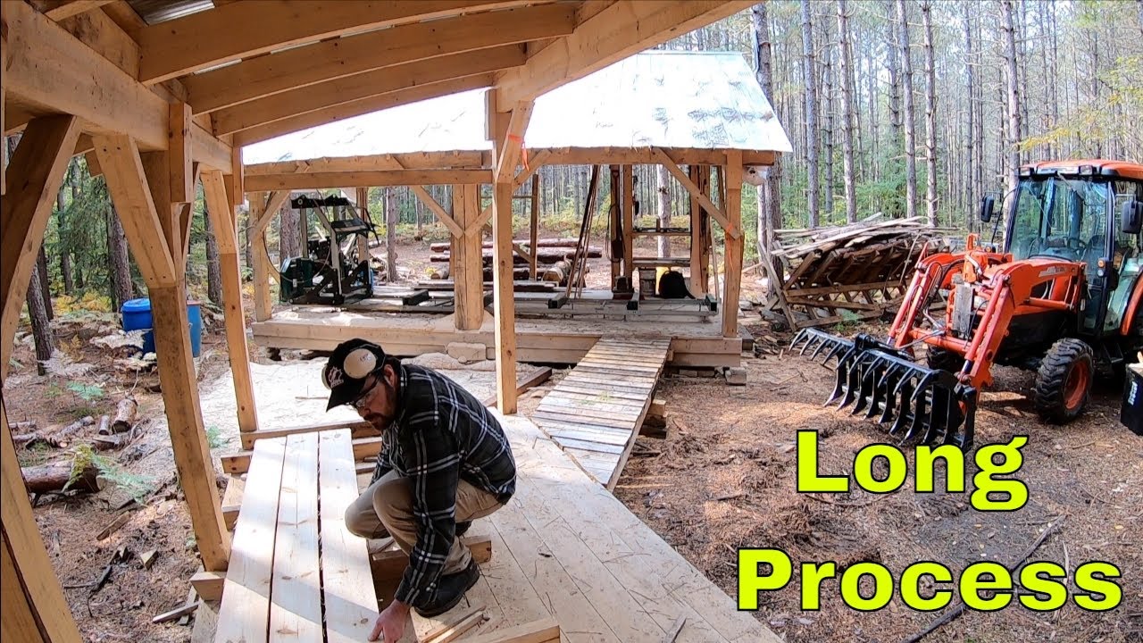 Cutting Wood with a Sawmill is Hard Work - YouTube