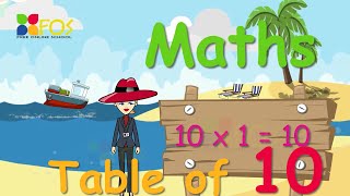 10x1=10 Multiplication, Table of Ten 10 Tables Song Multiplication Time of tables - MathsTables