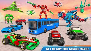 Mobil Balap Robot Berubah Jadi Dinosaurus Dan Truk | Bus Robot Game : Multi Robot screenshot 1