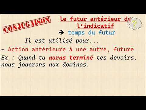 Qu'est ce que le futur antérieur de l'indicatif