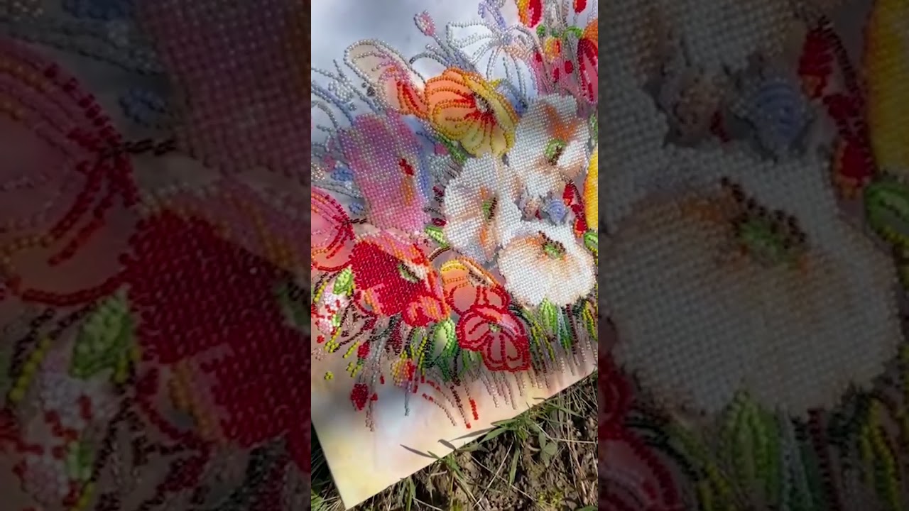 Abris Art Delicate Flowers Beaded Embroidery Kit at Herrschners.com