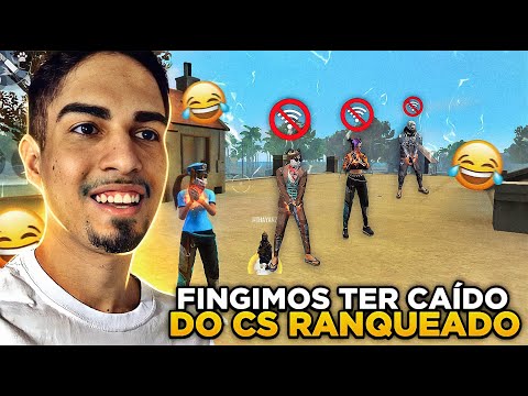 Fingimos estar sem internet e Viramos a partida no CS RANQUEADO do FREE FIRE!! 😎😜(TROLLAGEM)