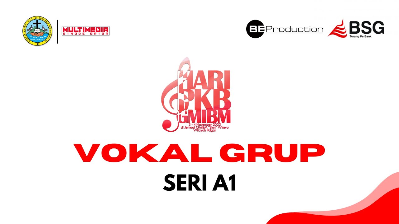 LIVE : VOKAL GRUP SERI A1 | PANGGUNG 1 | HARI PRIA KAUM BAPAK SINODE GMIBM 2023