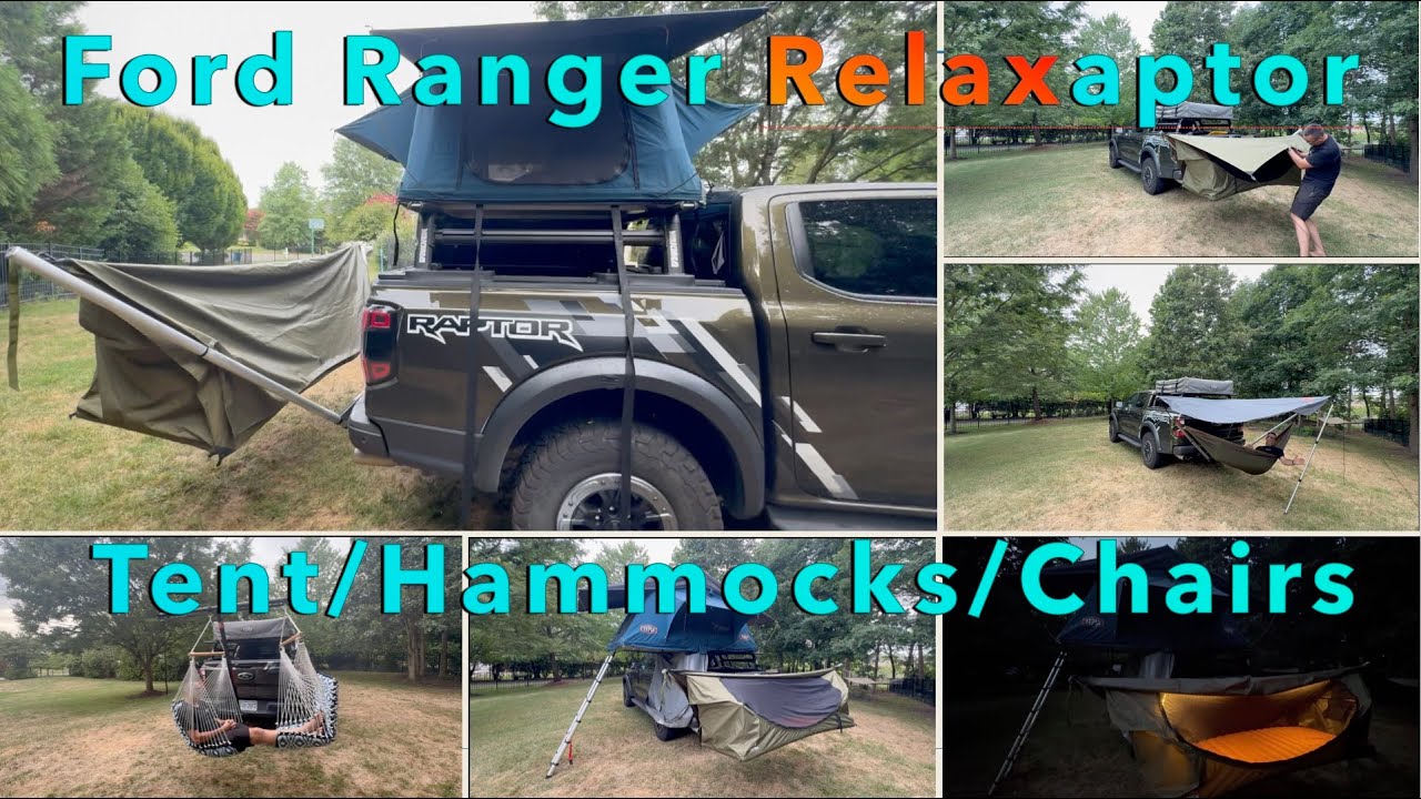 Ranger Raptor HAMMOCK and TENT options.  Relax in style with hitch mounted hammocks and chairs