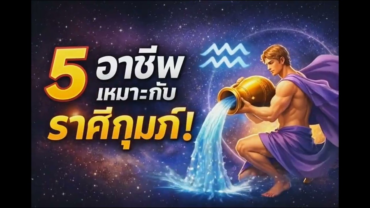        5  อาชีพที่เหมะกับ ราศีกุมภ์   #ราศีกุมภ์ #ดูดวง