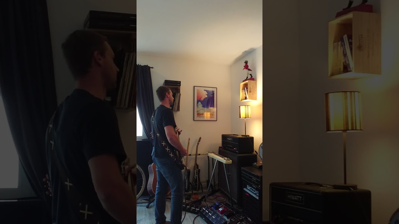 Pink Floyd Keep Talking live intro + rythm guitar cover.