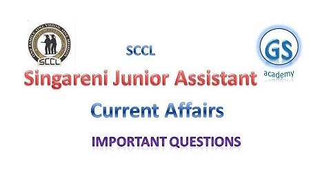 Singareni Junior Assistant Exam 2022|Current Affairs -4|SCCLJuniorAssistant previous paper